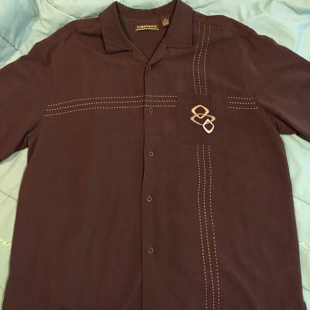 Men's Cubavera Stitch Detail Shirt